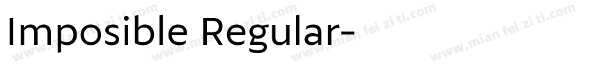 Imposible Regular字体转换